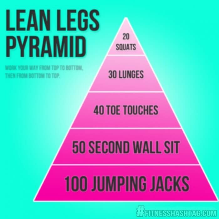 Lean Legs Pyramid Workout - Healthy Fitness Squats Lunges Jump