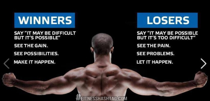 Winners VS Losers - Healthy Fitness Workouts Pain Happen Gym