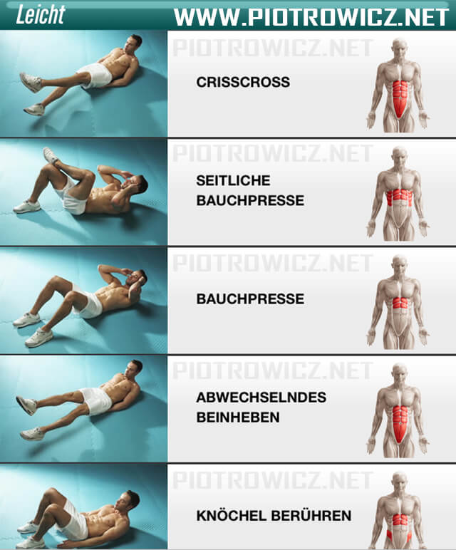 Men Sixpack Workout EASY - Healthy Fitness Exercise Abs Crunch