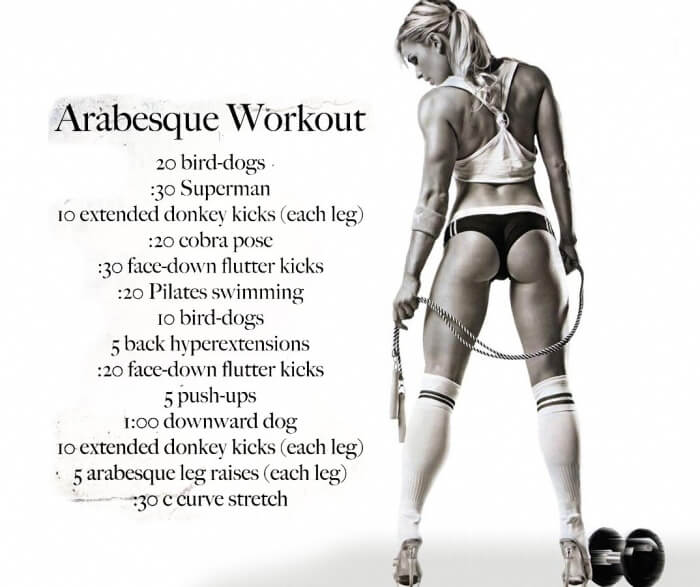 Arabesque Workout - Healthy Fitness Home Training Abs Butt Arms