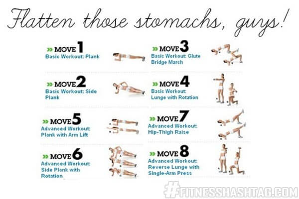 Flatten those stomachs guys - Fitness Workout Butt Sixpack Legs