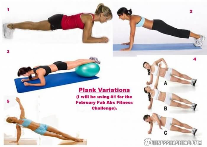 Plank Variations - Healthy Fitness Workout Sixpack Core Body