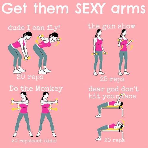 Get Them Sexy Arms - Healthy Fitness Workout Tricep Bicep Abs