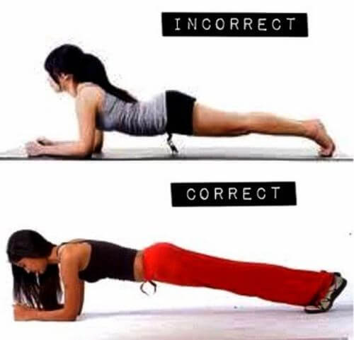 Plank Correct VS. Incorrect - Healthy Fitness Workout Sixpack Ab