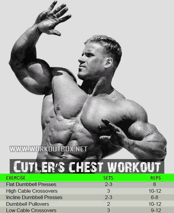 Cutler\'s Chest Workout - Flat Dumbbell Press Cable Sixpack Abs