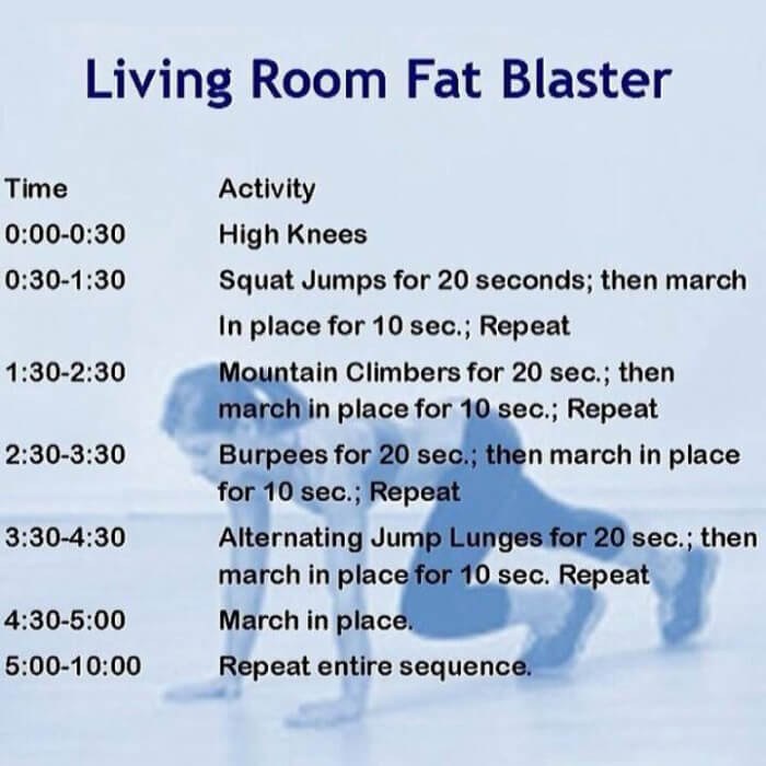 Living Room Fat Blaster - Healthy Fitness Workout Squat Repeat