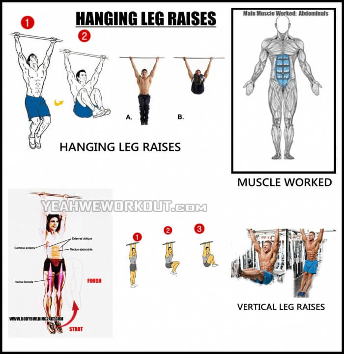 Hanging Leg Raises - Best Workout For Your Sixpack Healthy Arms