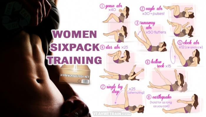 Women Sixpack Training - Sexy Female Core Abs Home Workout Body
