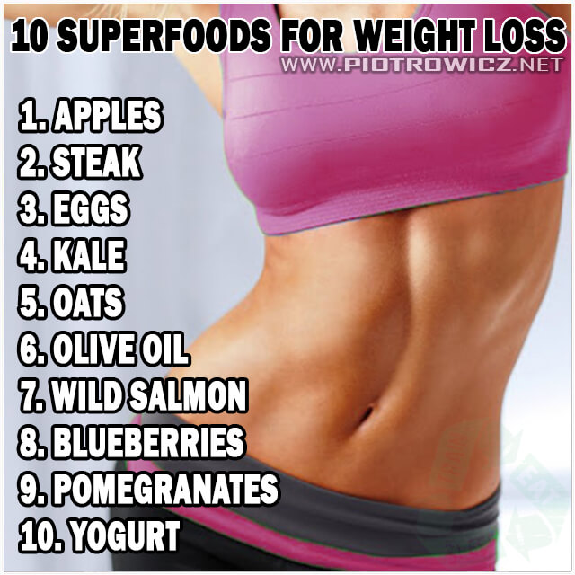 10 Superfoods for Weight Loss - Healthy Fitness Tips Fat Burning