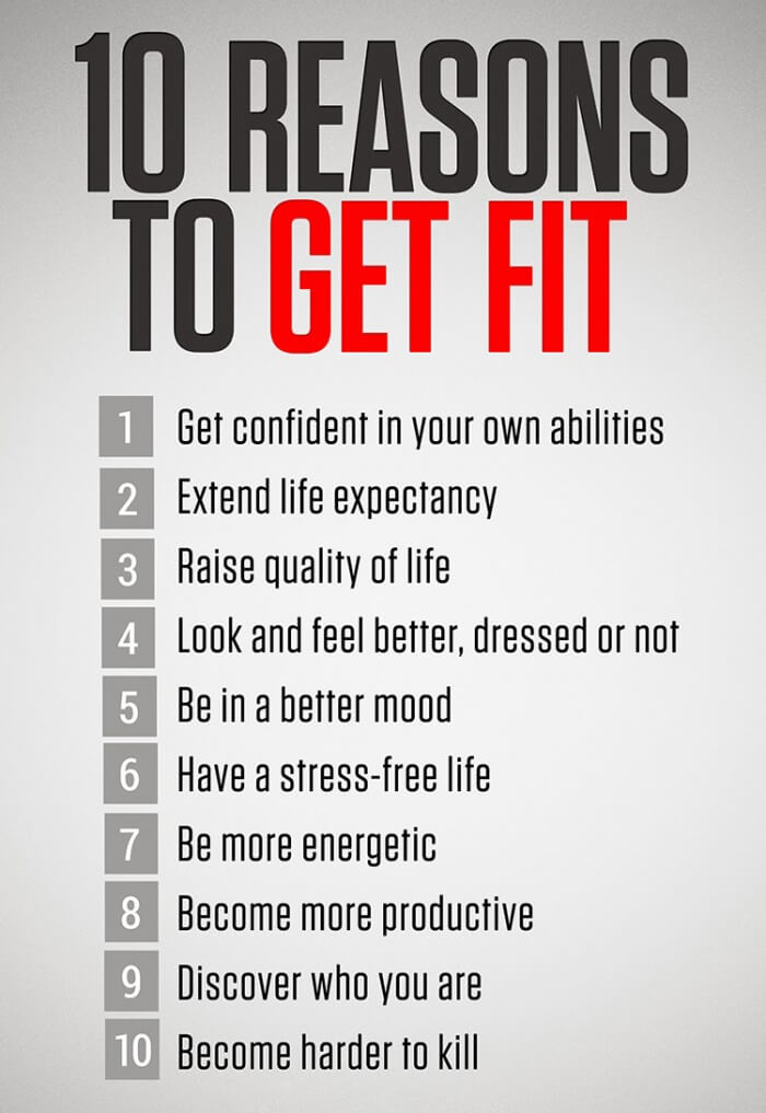 10 Reasons To Get Fit - Healthy Fitness Tips Workout Routines Ab