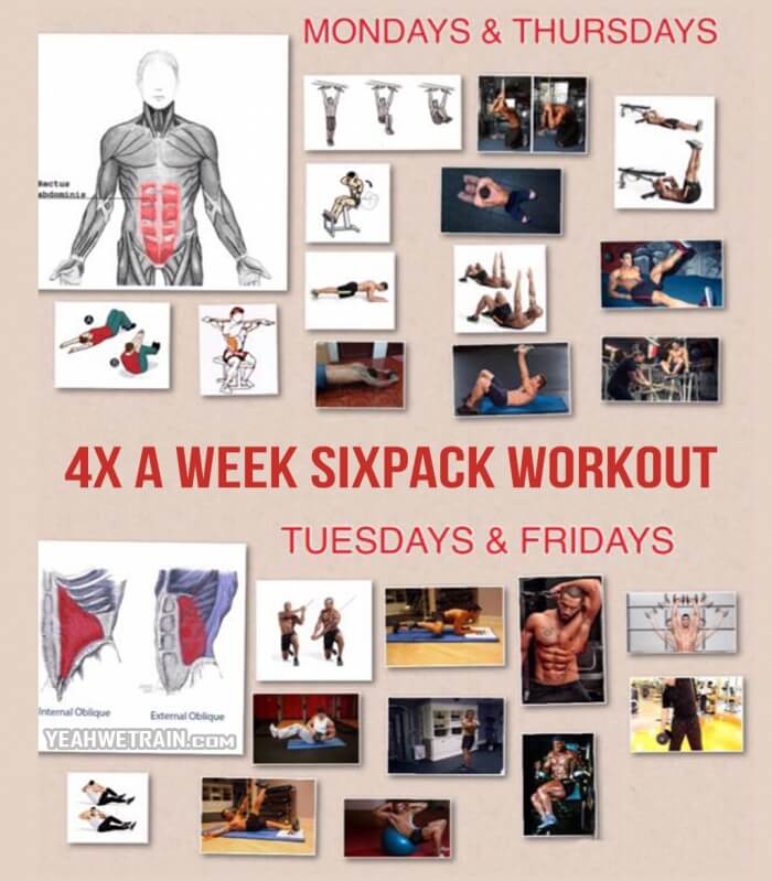 4x A Week Sixpack Workout - Healthy Ab Training For A Sexy Body