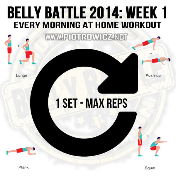Belly Battle 2014 Week 1 Workout! Every Morning At Home Training