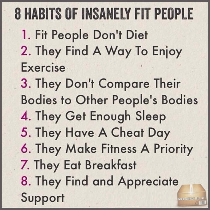 8 Habits Of Insanely Fit People! Fill Your Life With The Right..