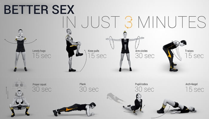 Better Sex In Just 3 Minutes Workout ! Train Your Body For More