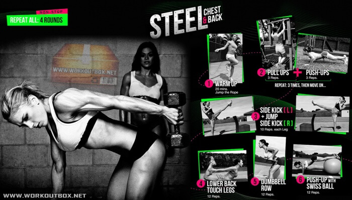 Steel Chest And Back Workout Training - For A Strong Sexy Body !