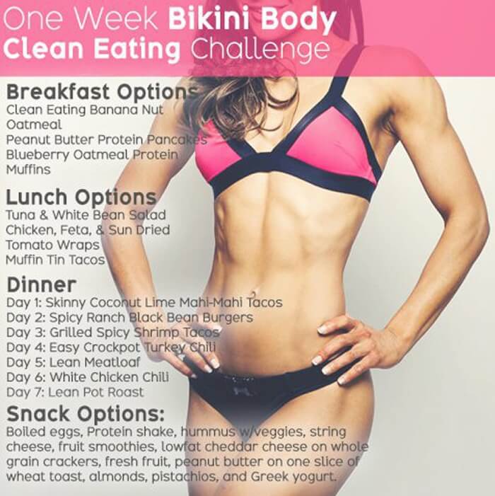 One Week Bikini Body Clean Eating Challenge - Healthy Fitness Ab