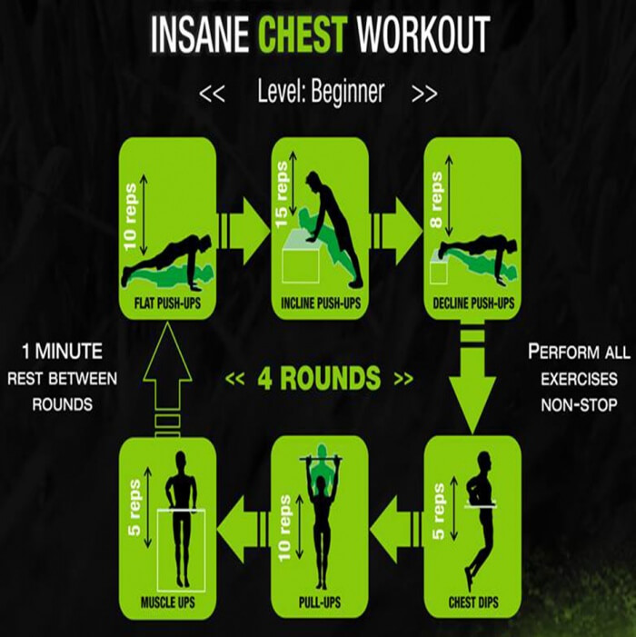 Insane Chest Workout For Beginner - Fitness Training Plan Level ...